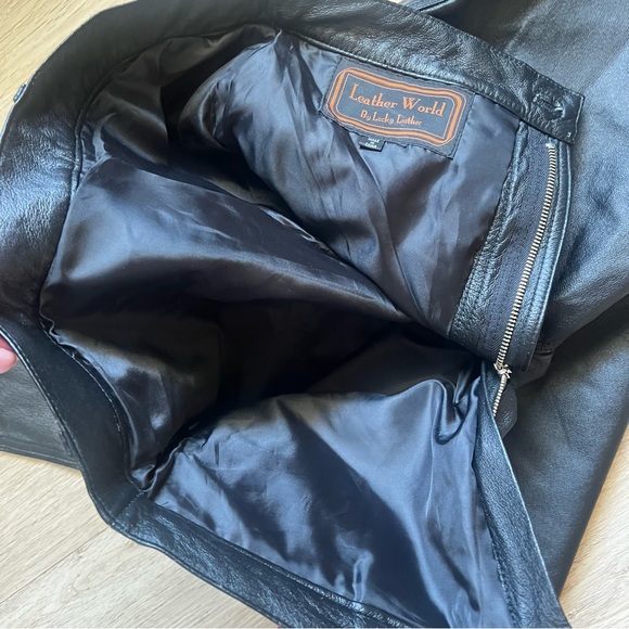 Vintage 80s 90s 100% Leather High Waisted  Pants - Picture 11 of 15